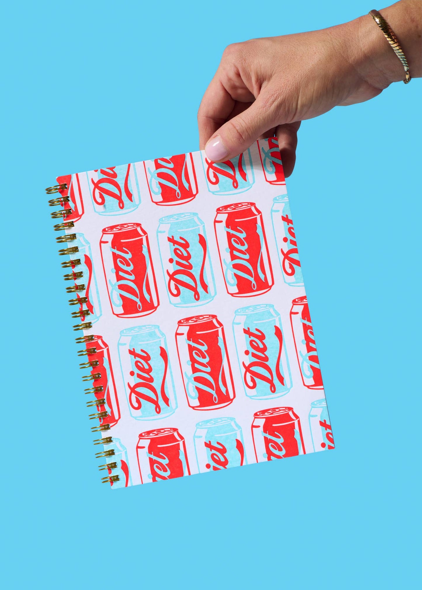 Letterpress A5 Spiral Notebook—Diet Soda (Modern, Warhol)