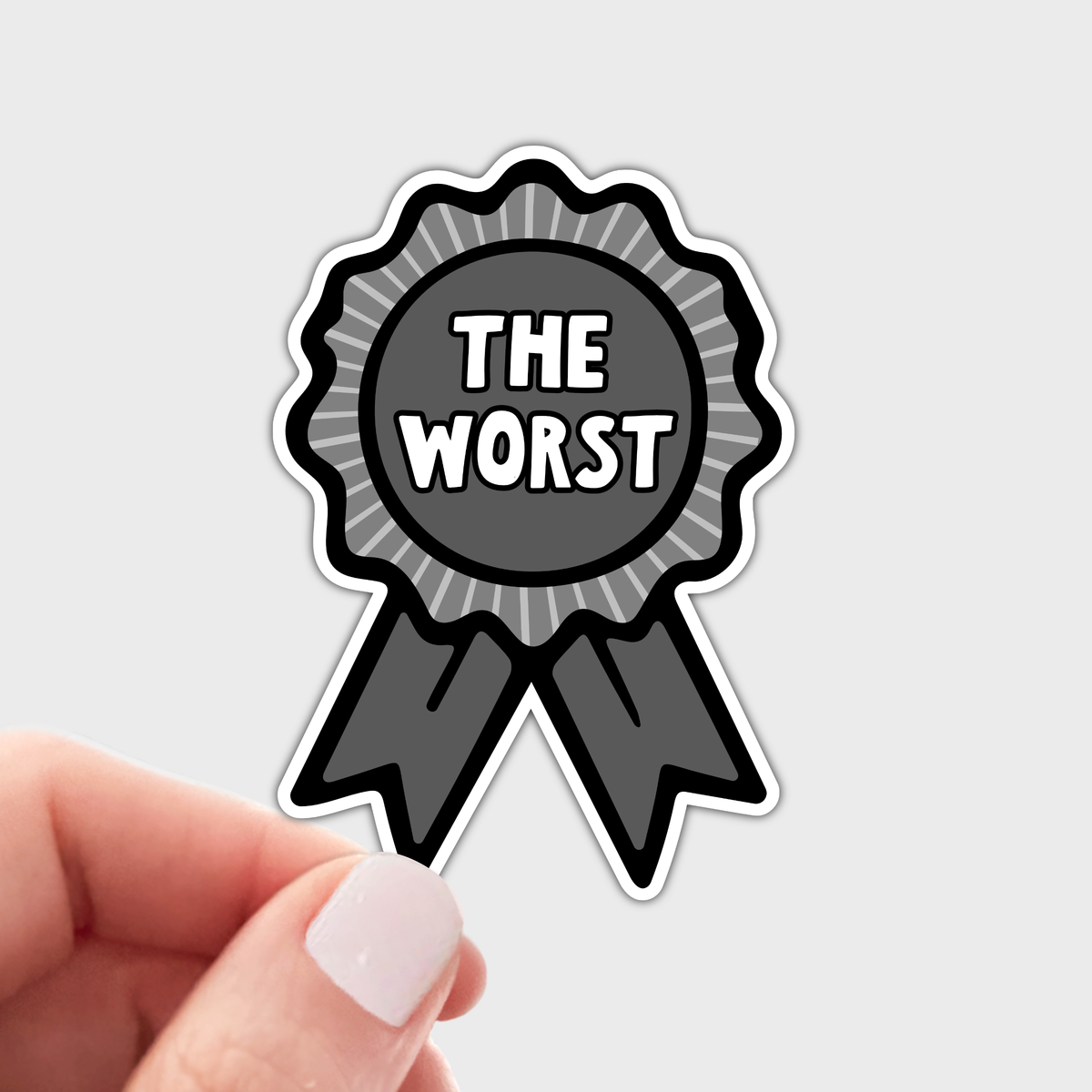 The Worst Sticker - funny, ribbon, award, gift, shop, cute