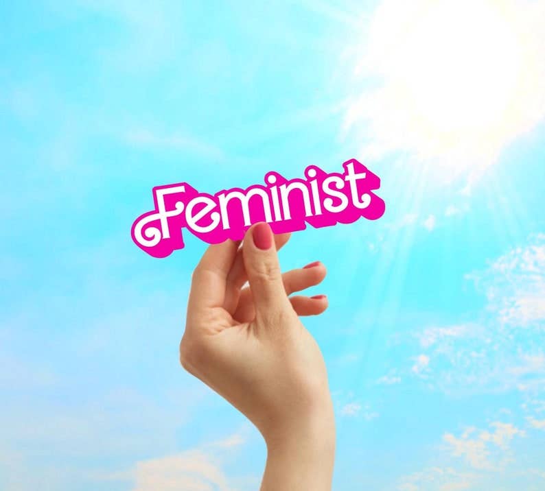 Feminist Sticker - Pink Feminist Decal