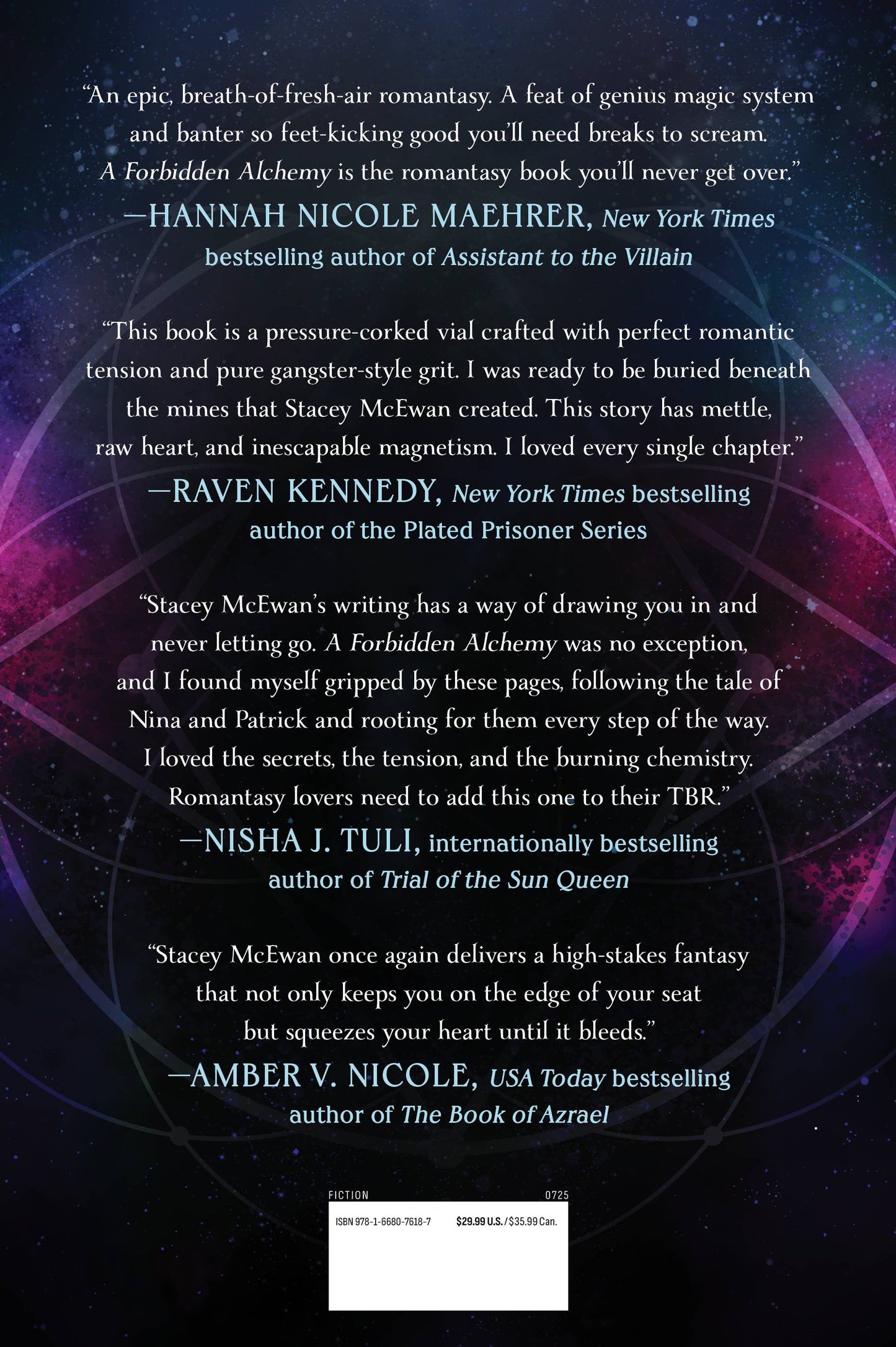 Forbidden Alchemy by Stacey McEwan: Hardcover; 480 pages / English