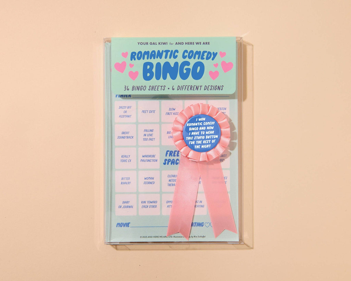 Cheesy Movie Bingo Game by Your Gal Kiwi—Rom-Com (Valentine)