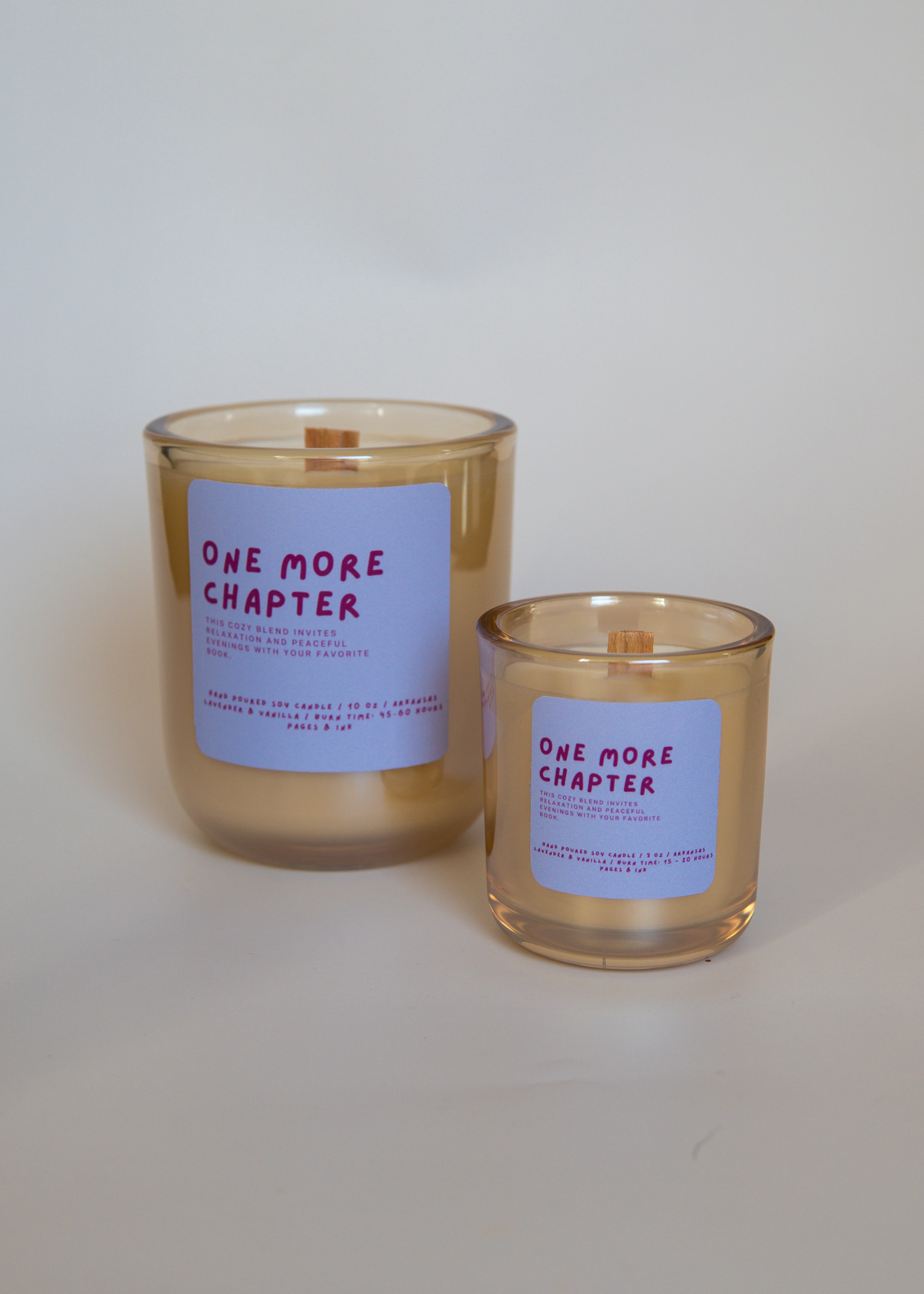 One More Chapter: Lavender & Vanilla Candle: 3 OZ
