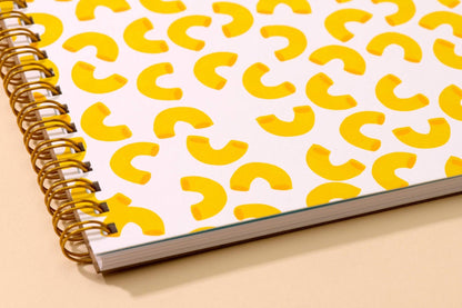 Letterpress A5 Lined Spiral Notebook—Macaroni and Cheese