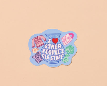 Vinyl Sticker by Your Gal Kiwi—Heart Other Peoples Old Stuff