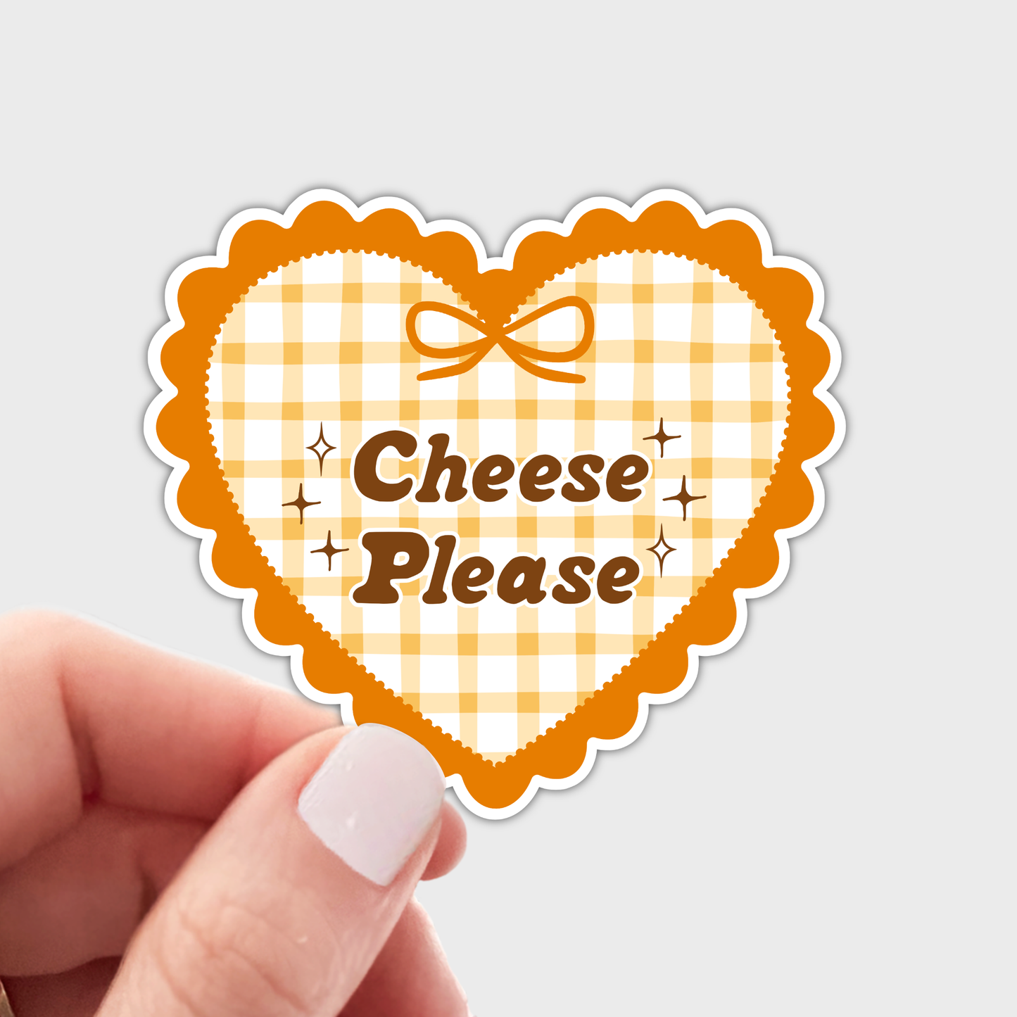 Cheese Please Sticker - coquette, heart, shop, shack, snack