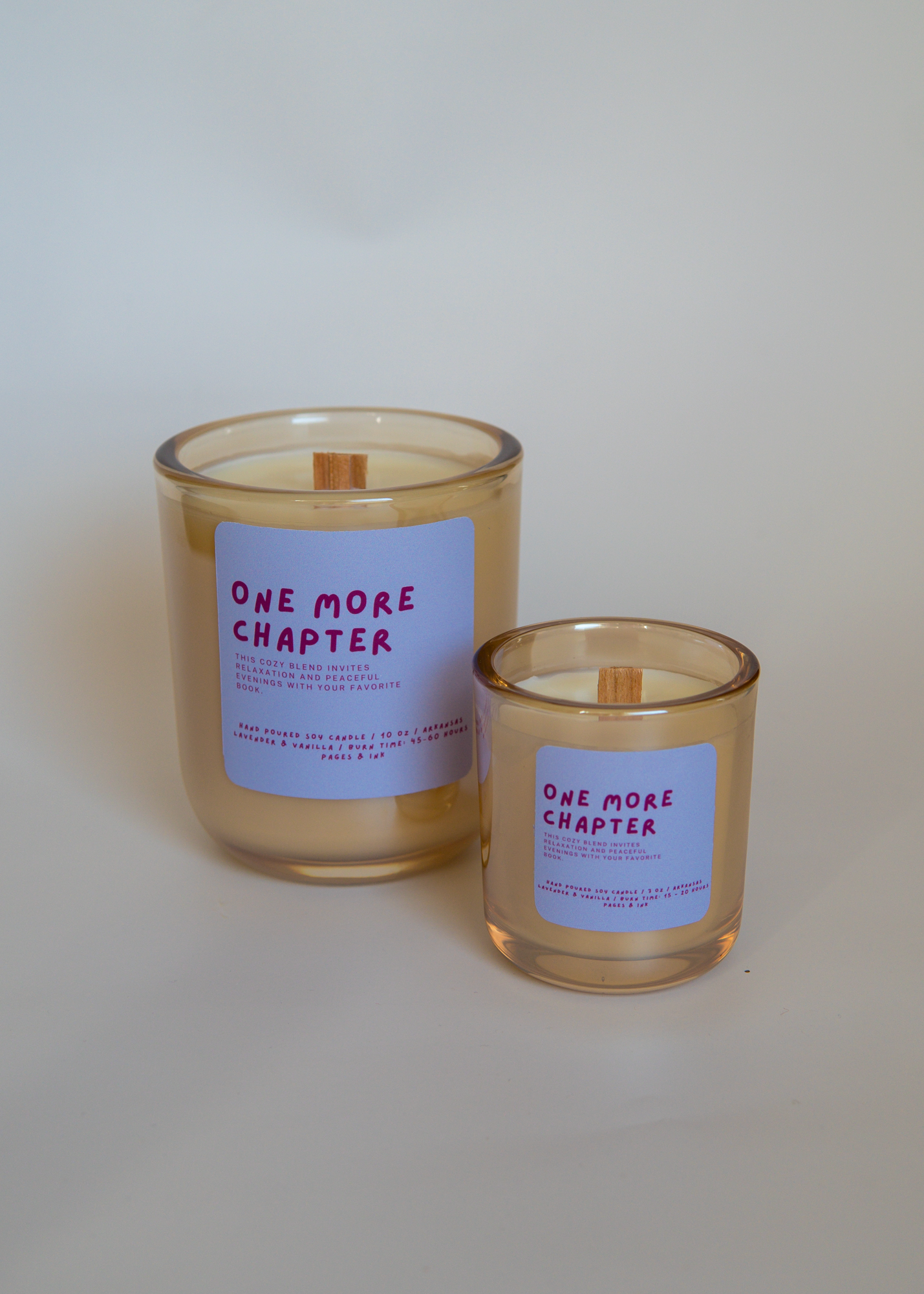 One More Chapter: Lavender & Vanilla Candle: 3 OZ