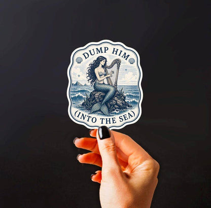 Siren Sticker – Vintage Mythology, Feminism, Dark Academia Art (Waterproof Vinyl)