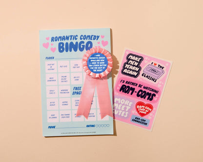 Cheesy Movie Bingo Game by Your Gal Kiwi—Rom-Com (Valentine)