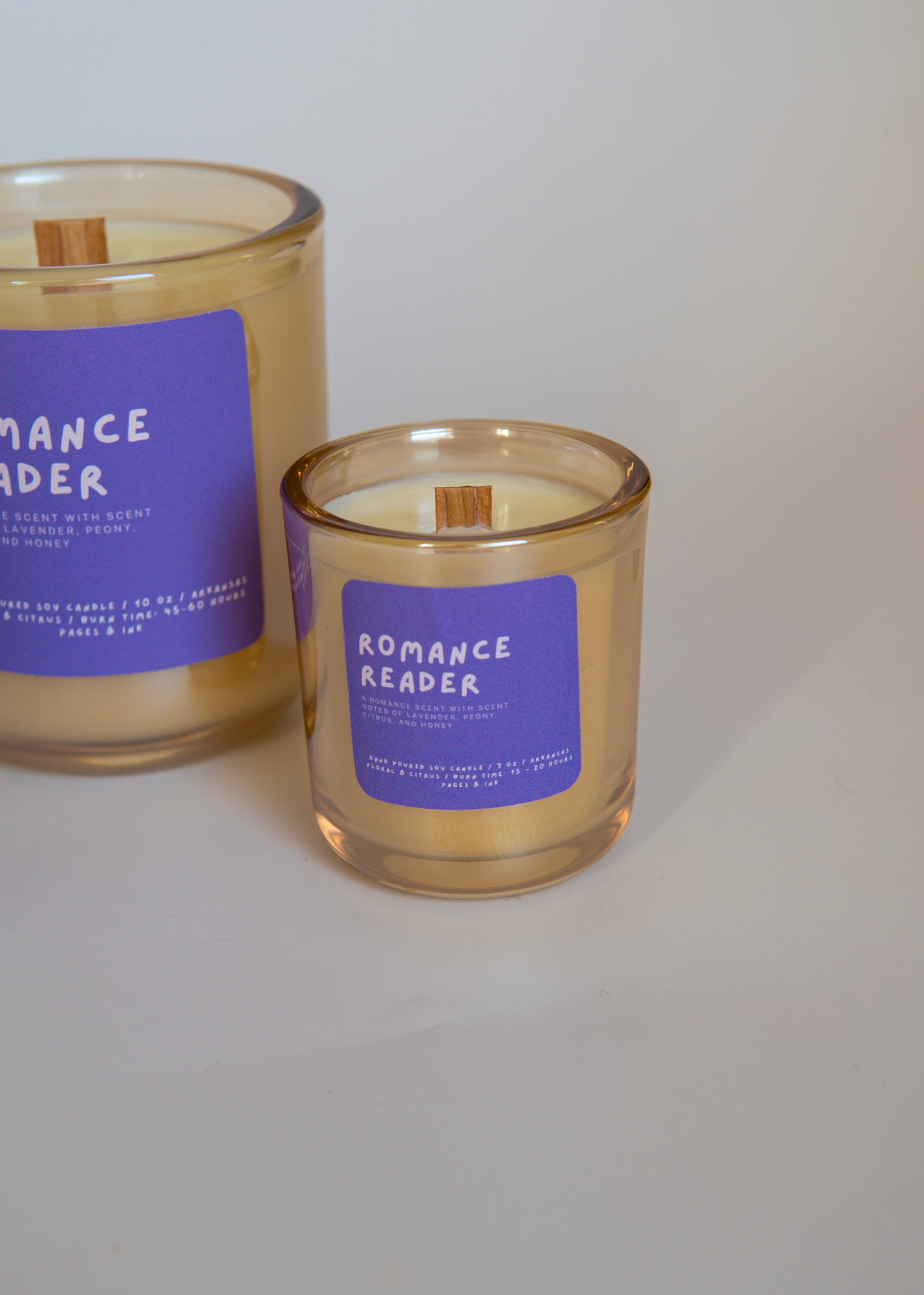 Romance Reader: Citrus & Floral Candle: 3 OZ