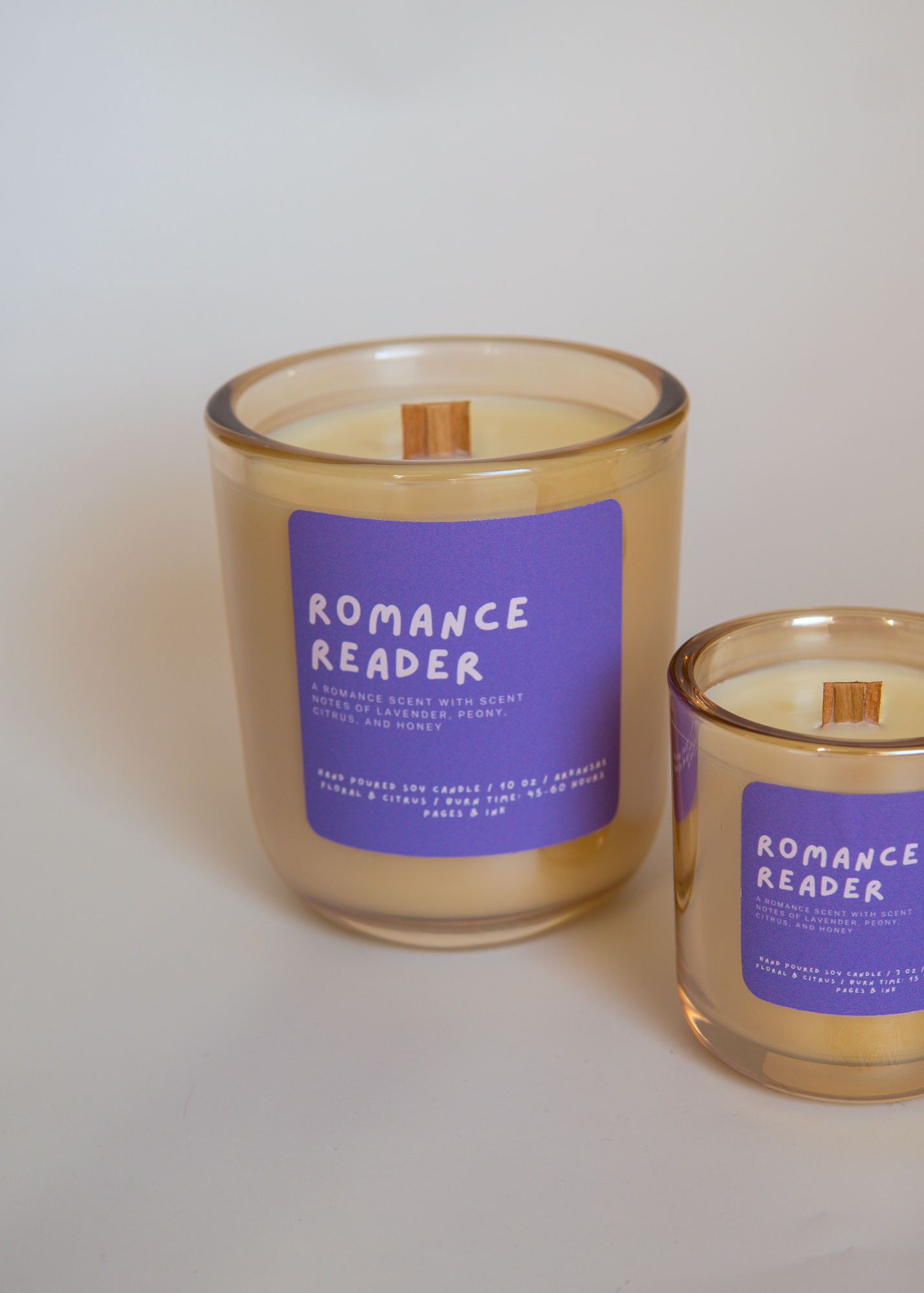 Romance Reader: Citrus & Floral Candle: 3 OZ