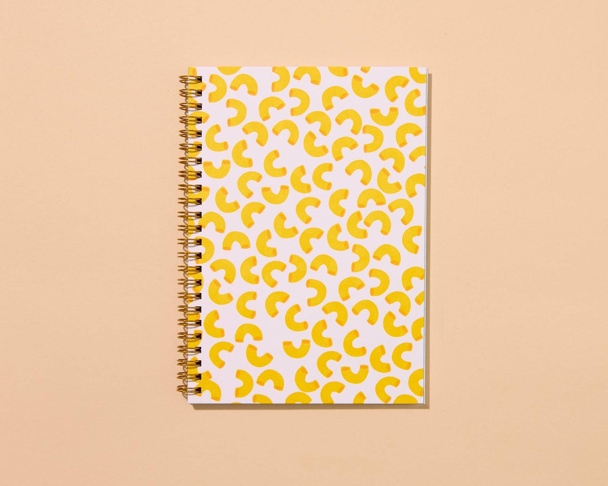 Letterpress A5 Lined Spiral Notebook—Macaroni and Cheese
