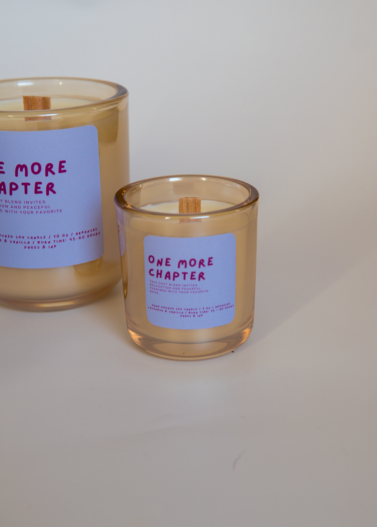 One More Chapter: Lavender & Vanilla Candle: 3 OZ