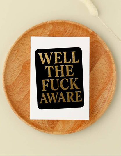 Dark Fantasy Reader Sticker - ‘Well the Fuck Aware’ - Booktok Humor: 2 inches x 3 inches