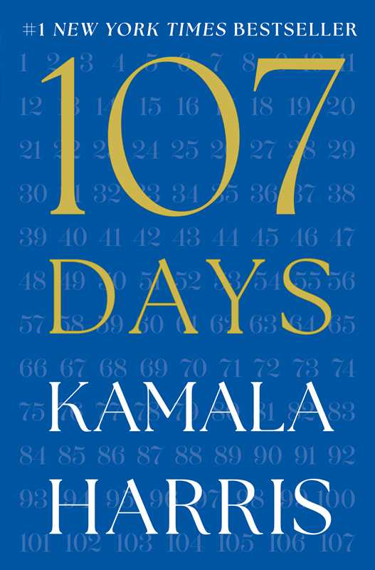 107 Days by Kamala Harris: Hardcover; 320 pages / English