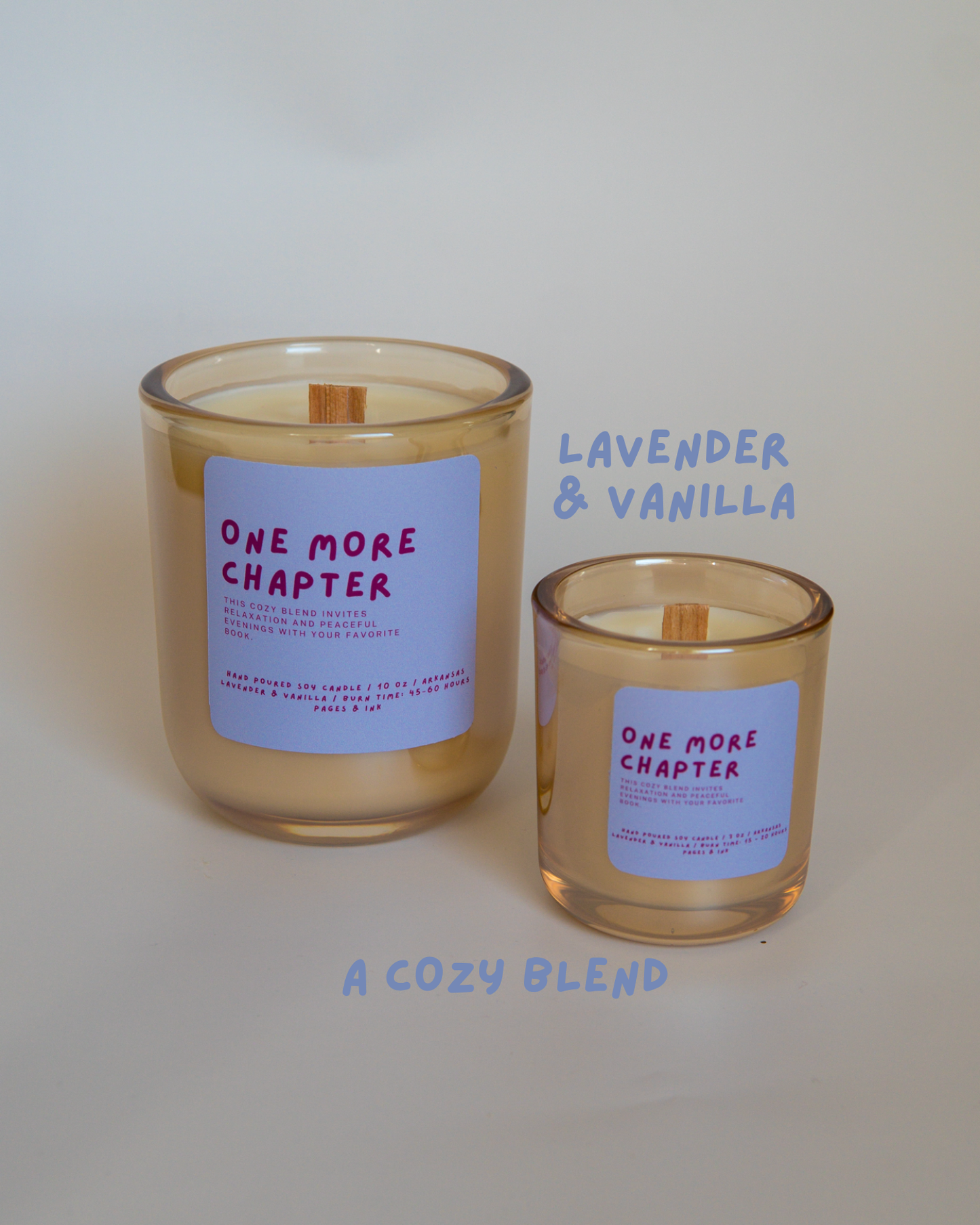 One More Chapter: Lavender & Vanilla Candle: 3 OZ