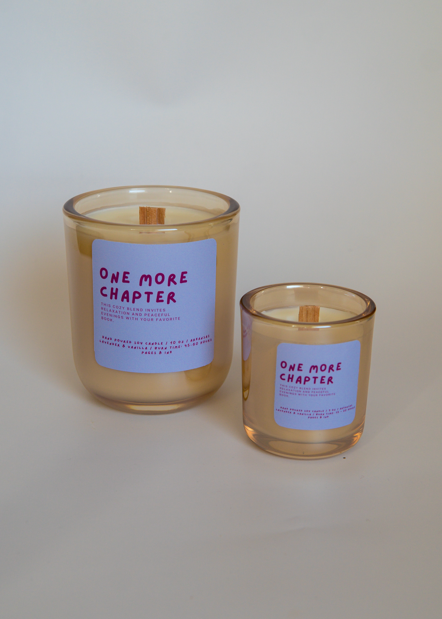One More Chapter: Lavender & Vanilla Candle: 3 OZ