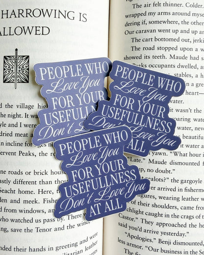 The Knight and the Moth Quote Sticker