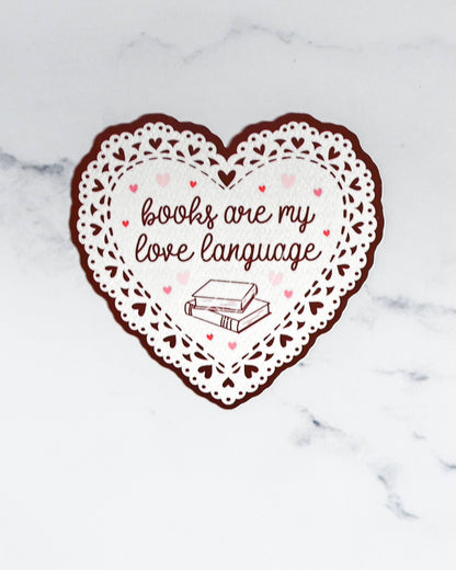Books Are My Love Language - Bookish Vinyl Sticker
