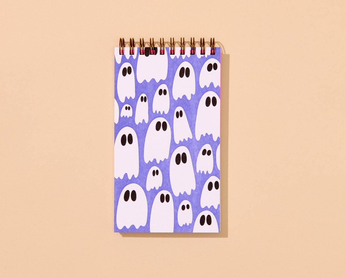 Letterpress Small Spiral Notebook—Ghosts, Ghouls (Halloween)