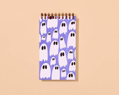 Letterpress Small Spiral Notebook—Ghosts, Ghouls (Halloween)