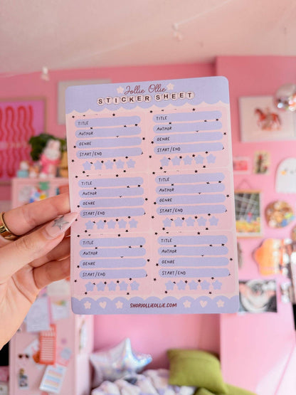 Blue Star Book Review Sticker Sheet
