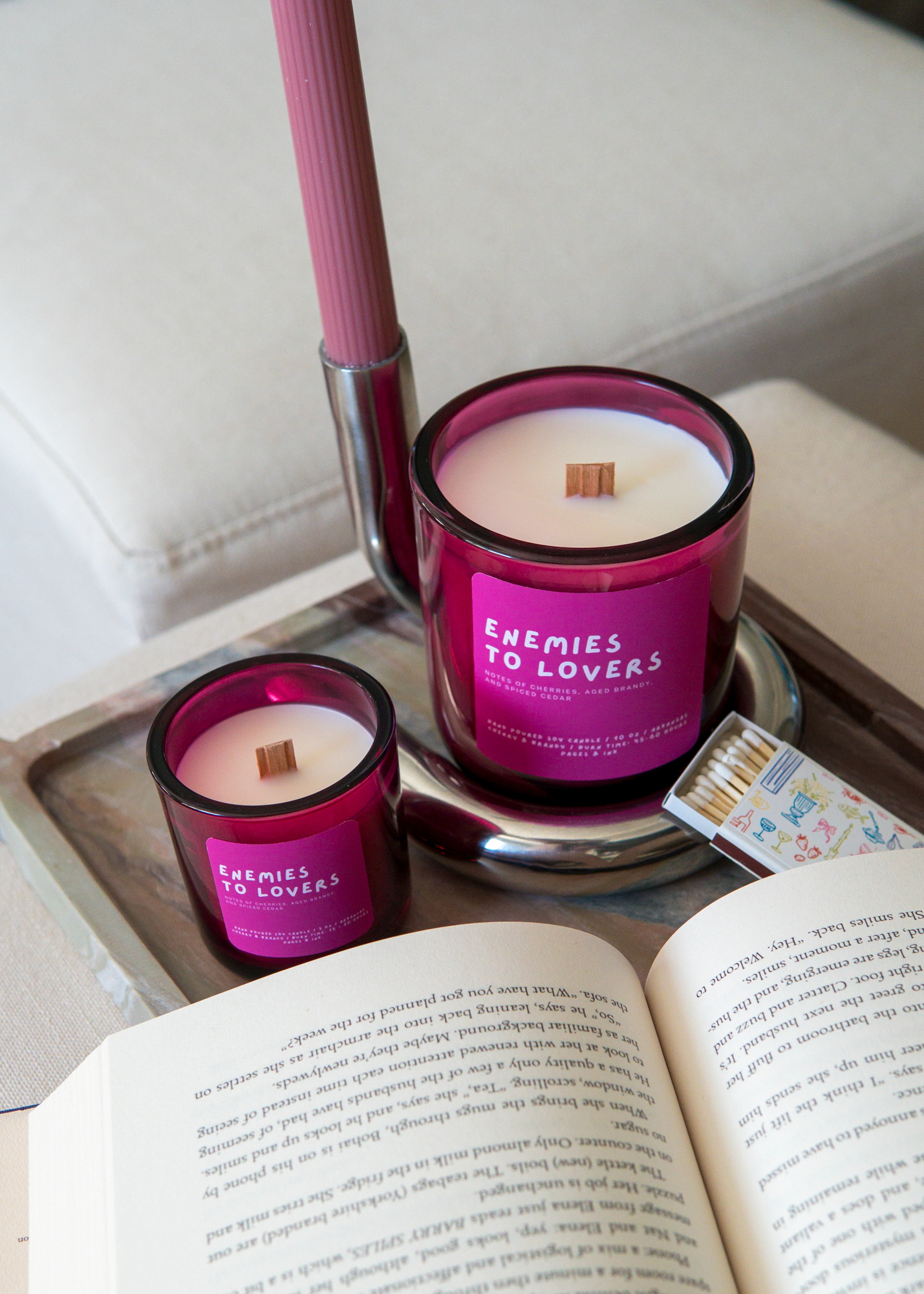 Enemies to Lovers: Cherry & Brandy Candle: 3 OZ