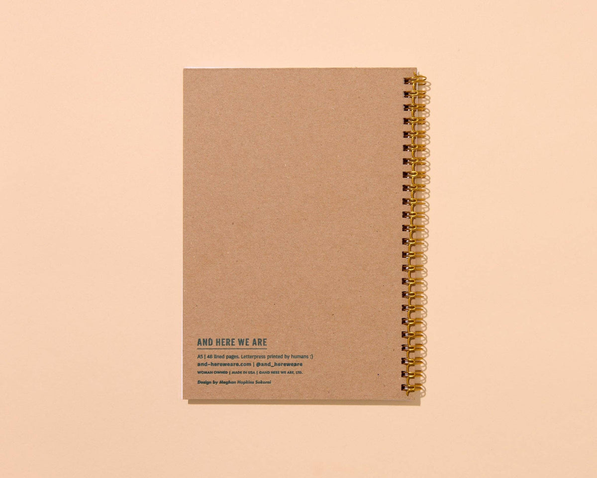 Letterpress A5 Lined Spiral Notebook—Macaroni and Cheese