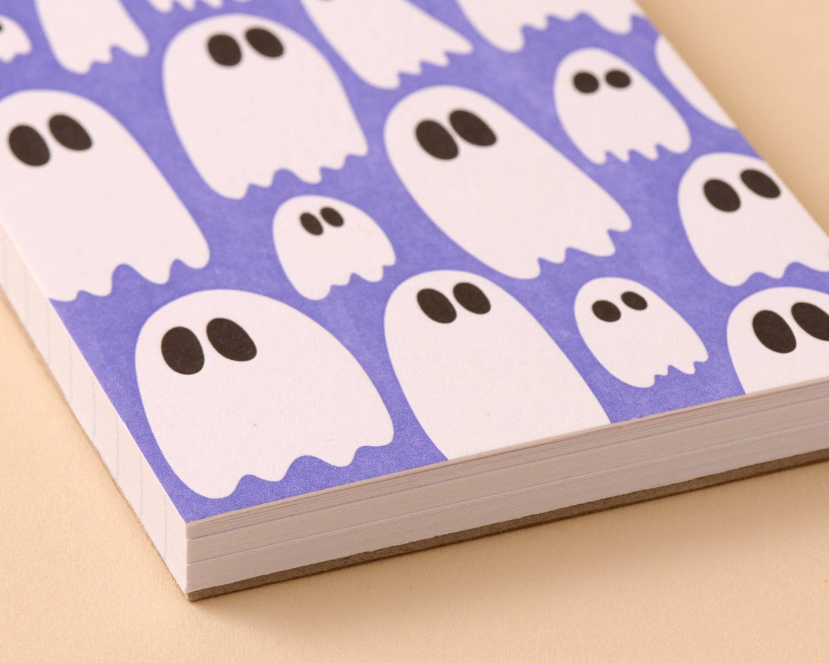 Letterpress Small Spiral Notebook—Ghosts, Ghouls (Halloween)