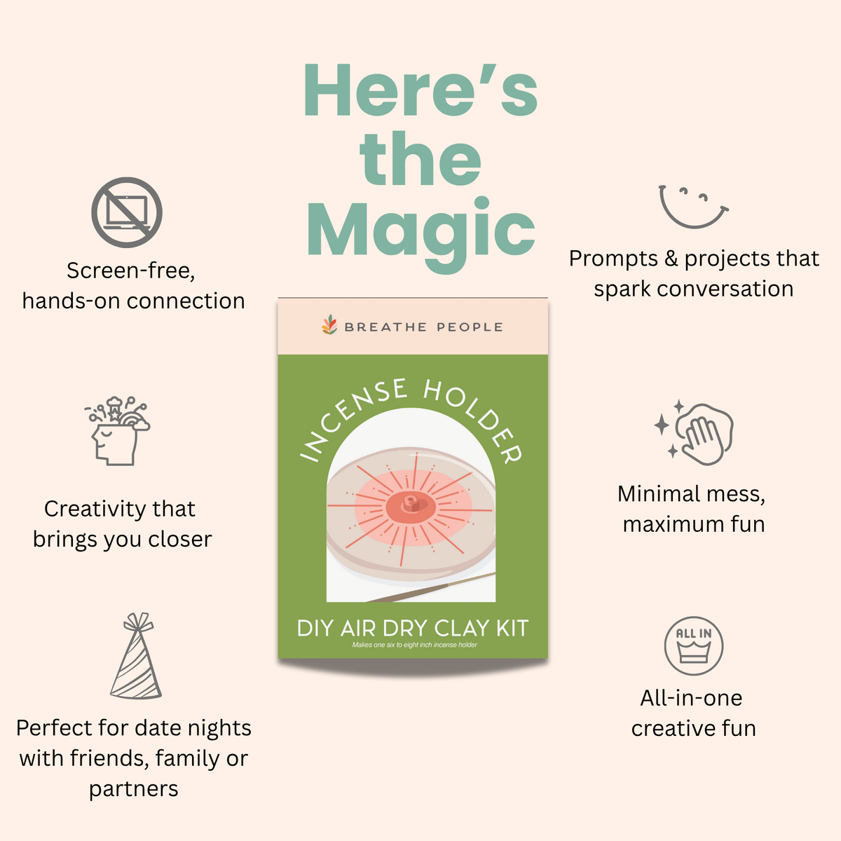 Holiday Ornament Air Dry Clay Kit | DIY Christmas Craft