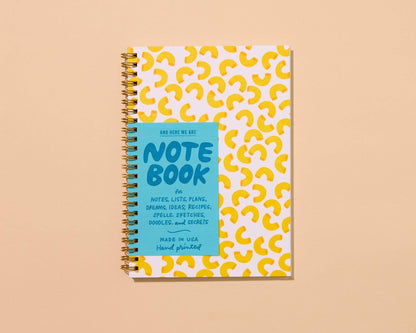 Letterpress A5 Lined Spiral Notebook—Macaroni and Cheese
