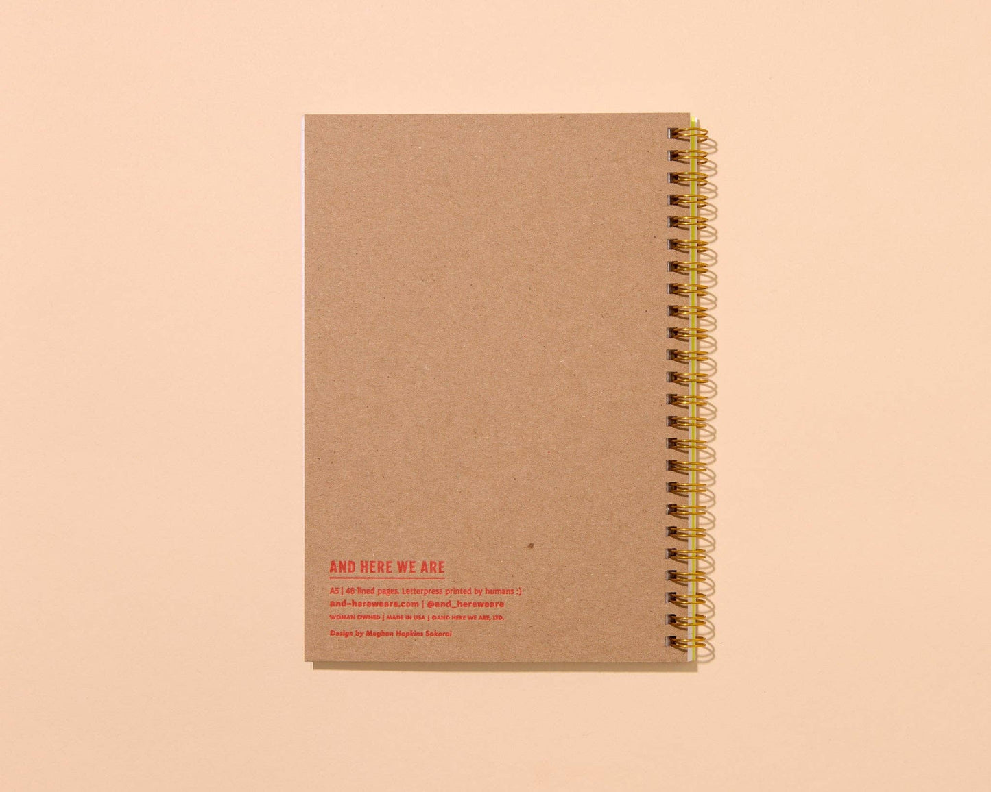 Letterpress A5 Spiral Notebook—Hot Dogs (Modern, Summer)