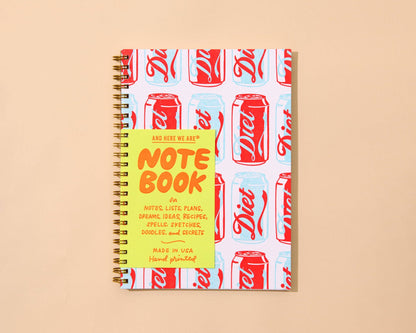 Letterpress A5 Spiral Notebook—Diet Soda (Modern, Warhol)