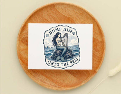 Siren Sticker – Vintage Mythology, Feminism, Dark Academia Art (Waterproof Vinyl)