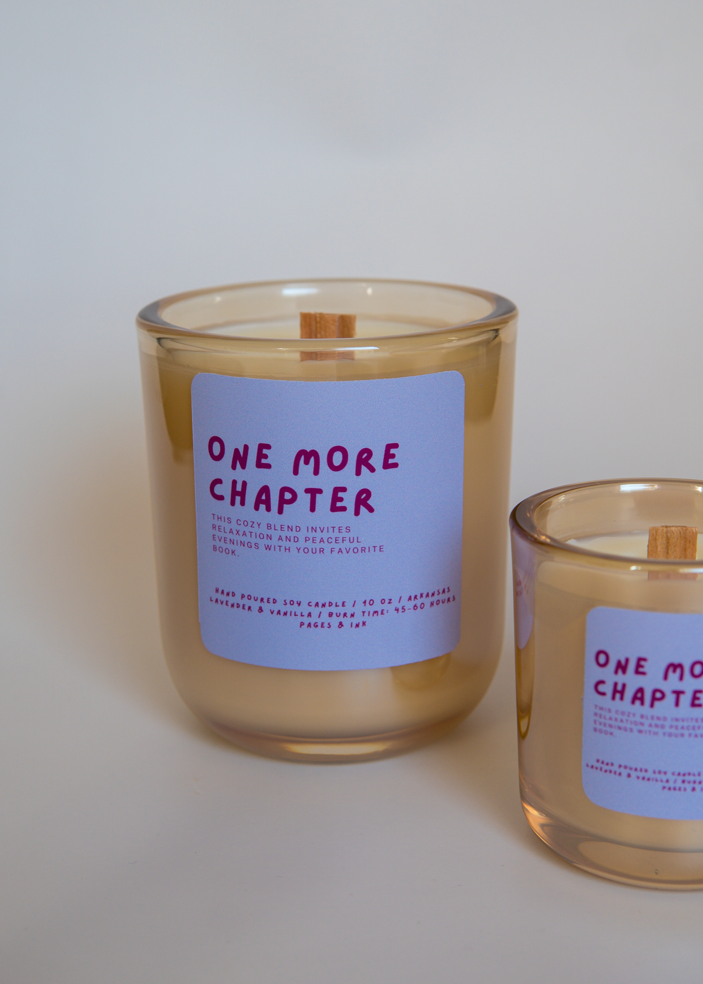 One More Chapter: Lavender & Vanilla Candle: 3 OZ