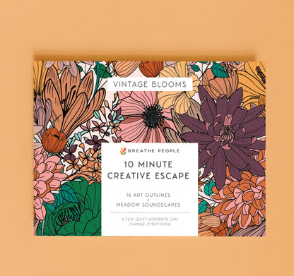 10 Minute Creative Escape Art Book — Vintage Bloom